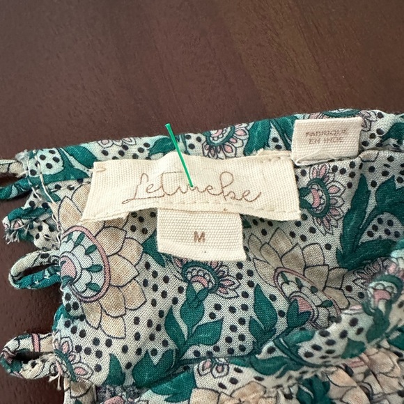 Let Me Be Anthropologie High-Neck Printed Peasant Blouse (T2) - Picture 10 of 10